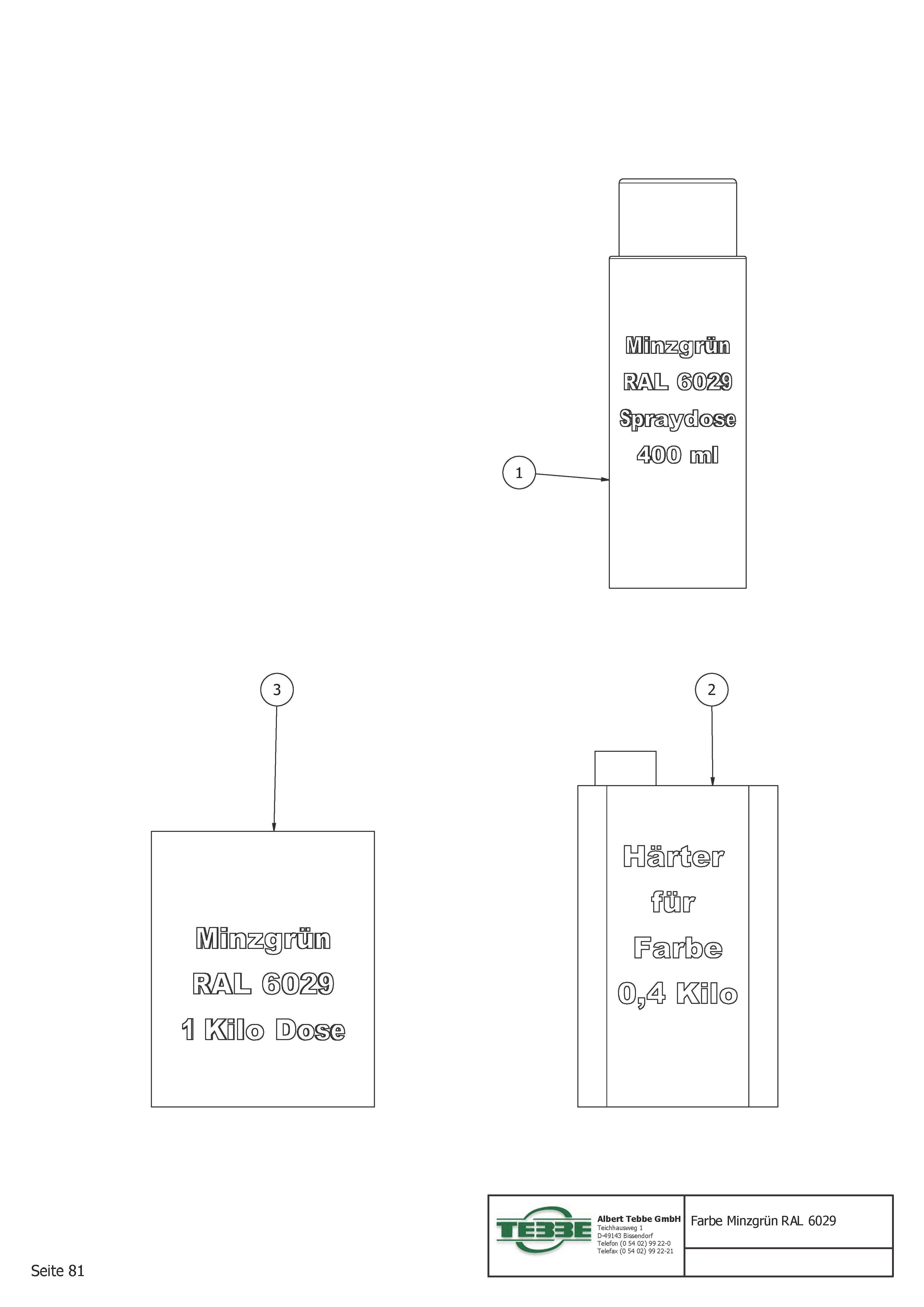 Kleur mintgroen RAL6029